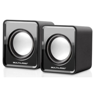 CAIXA DE SOM 2.0 COMPACTA 3W RMS PRETA USB SP144 MULTILASER