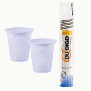 COPO PLASTICO BRANCO 200ml PC C/ 100 UN DUDIGO