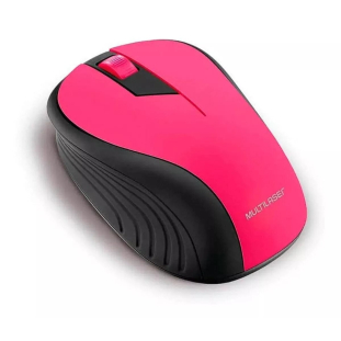 MOUSE ÓPTICO SEM FIO PRETO/ROSA USB MO214 MULTILASER