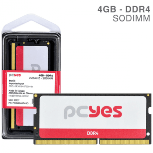Memória 4GB DDR4 2666MHZ Notebook PCYES - PM042666D4SO