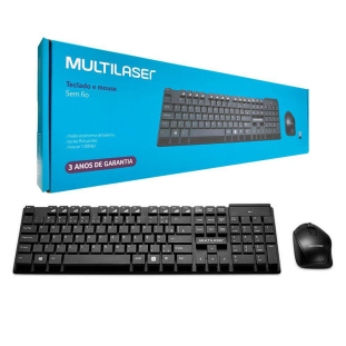 COMBO SEM FIO TECLADO E MOUSE USB TC251 PRETO - MULTILASER