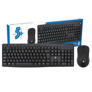 COMBO TECLADO E MOUSE WIRELESS OFFICE PRETO 015-0079 5+@