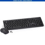 COMBO TECLADO E MOUSE WIRELESS OFFICE PRETO 015-0079 5+@